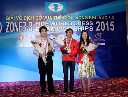 Drei vietnamesische Schachspieler beteiligen sich an der Schachweltmeisterschaft 2015 - ảnh 1