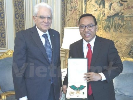 Italien überreicht dem vietnamesischen Botschafter Verdienstorden  - ảnh 1