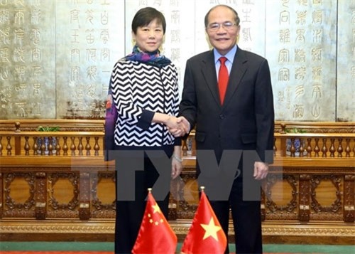 Parlamentspräsident trifft Vorsitzende der Freundschaftsgesellschaft Chinas - ảnh 1