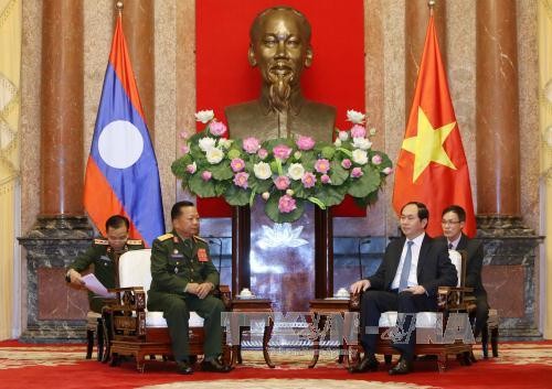 Staatspräsident Tran Dai Quang trifft hochrangige Vertreter aus Laos und Kuba - ảnh 1