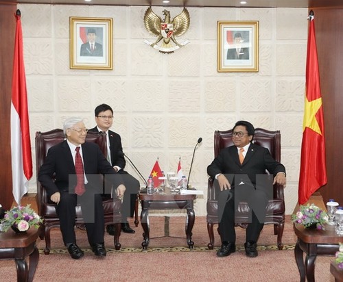 KPV-Generalsekretär Nguyen Phu Trong trifft Präsident des indonesischen Senats - ảnh 1
