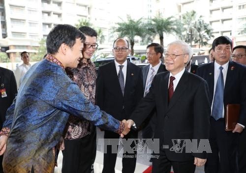 Nguyen Phu Trong: Vertrauen auf Entwicklung in Handelszusammenarbeit zwischen Vietnam und Indonesien - ảnh 1