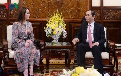 Staatspräsident Tran Dai Quang empfängt IPU-Präsidentin - ảnh 1