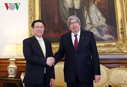 Vize-Premierminister Vuong Dinh Hue besucht Portugal - ảnh 1
