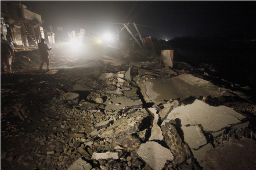 Mehr als 300 Toten und Verletzten beim Erdbeben in Pakistan - ảnh 1