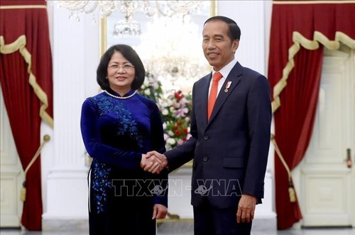 Vize-Staatspräsidentin Dang Thi Ngoc Thinh nimmt an der Vereidigungszeremonie des indonesischen Präsidenten teil - ảnh 1
