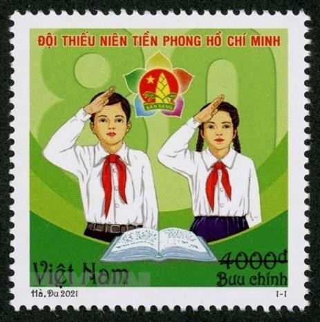 Veröffentlichung der Briefmarkensammlung anlässlich des 80. Gründungstags des Juniorenverbands - ảnh 1