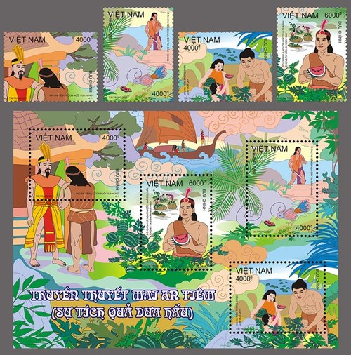 Weltkindertag: Veröffentlichung des Briefmarkensets über die Legende Mai An Tiem  - ảnh 1