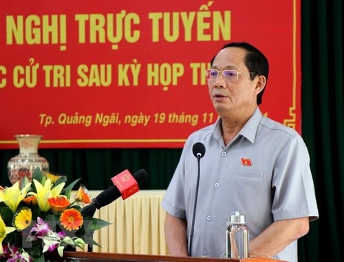 Vize-Parlamentspräsident Tran Quang Phuong trifft Wähler in Quang Ngai - ảnh 1