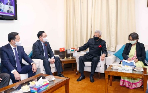 Parlamentspräsident Vuong Dinh Hue trifft Indiens Außenminister Jaishankar - ảnh 1
