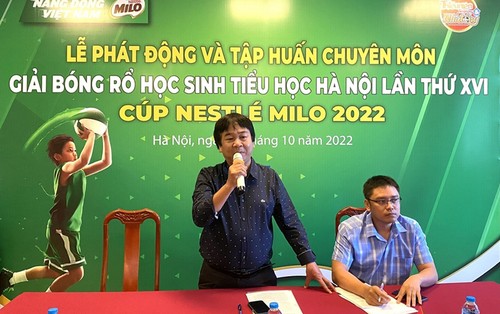 150 Teams nehmen am Basketballturnier der Grundschüler in Hanoi im Jahr 2022 teil - ảnh 1