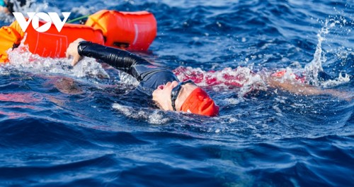 Das erste Seeüberquerungs-Schwimmturnier auf der Insel Ly Son - ảnh 1