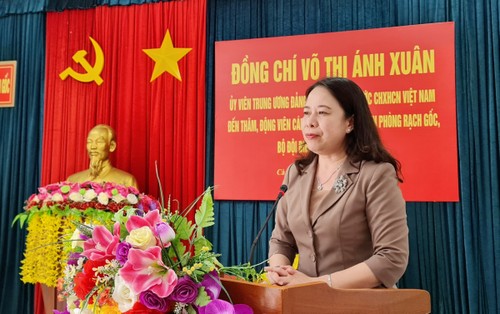 Vize-Staatspräsidentin Vo Thi Anh Xuan besucht Ca Mau - ảnh 1