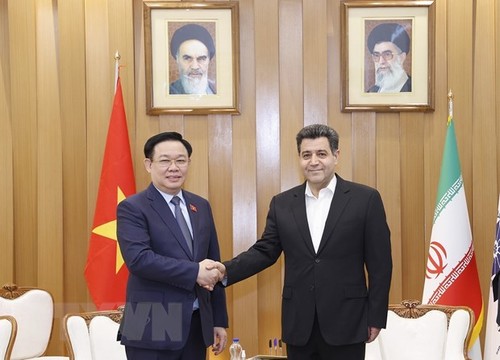 Parlamentspräsident Vuong Dinh Hue empfängt den Vorsitzenden der iranischen Handels- und Industriekammer - ảnh 1