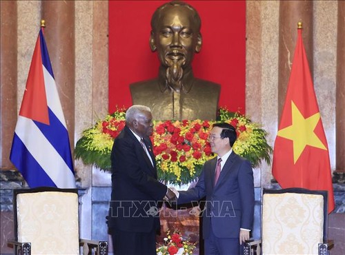 Staatspräsident Vo Van Thuong empfängt den kubanischen Parlamentspräsidenten - ảnh 1