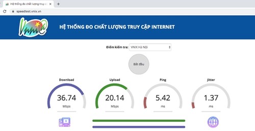 베트남 인터넷 데이터 다운로드 표준 기본적으로 충족 - ảnh 1