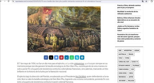 아르헨티나 매체, 디엔비엔푸 전투 승리의 거대한 의미 강조 - ảnh 1