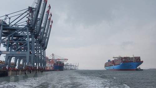 Provinsi Ba Ria-Vung Tau menyambut kedatangan kapal kontainer yang terbesar di dunia, Margrethe Maersk - ảnh 1