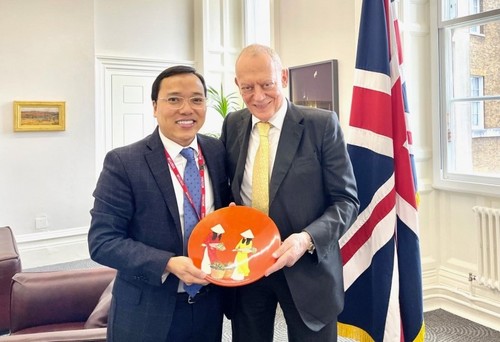 Staatsekretär des brittischen Handelsministeriums und vietnamesicher Botschafter in Großbritanien diskutiert Handels - ảnh 1