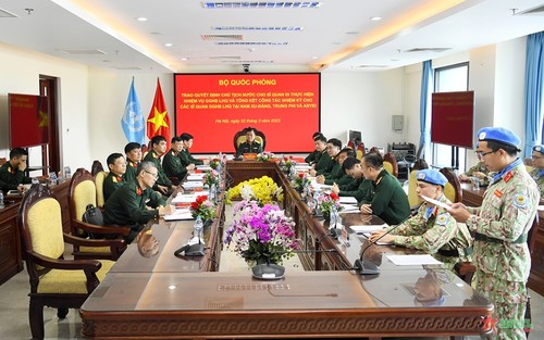 Tiga Misi Pemelihara Perdamaian Vietnam Ciptakan Rekam Jejak di Gelanggang Internasional  - ảnh 1