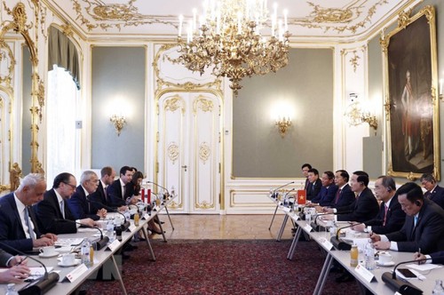 Presiden Vo Van Thuong Adakan Pembicaraan dengan Presiden Austria - ảnh 1