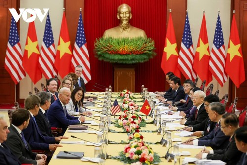 Sekjen KS PKV, Nguyen Phu Trong Adakan Pembicaraan dengan Presiden AS, Joe Biden - ảnh 1