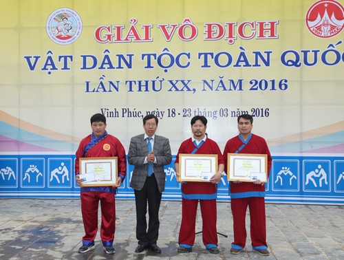第20次越南全国民族摔跤比赛开幕 - ảnh 1