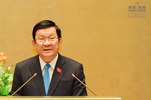 越南国会审议免去张晋创的国家主席职务 - ảnh 1
