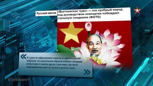 越南防控新冠肺炎疫情出现在俄罗斯脱口秀节目中 - ảnh 1