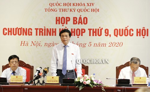 越南第14届国会第9次会议议程新闻发布会举行 - ảnh 1