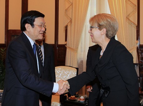 President Truong Tan Sang receives outgoing Greek Ambassador - ảnh 1