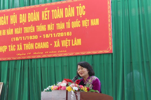 Vice President Dang Thi Ngoc Thinh joins national unity festival in Ha Giang - ảnh 1