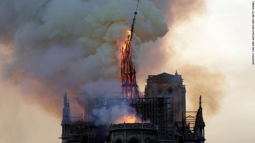 A fire that devastated Notre Dame Cathedral in Paris is under control, officials say - ảnh 1