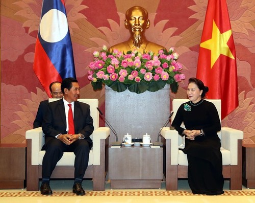 Top legislator meets Lao NA Vice President - ảnh 1