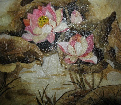 Peinture en feuilles mortes - nouveau plaisir des artistes vietnamiens - ảnh 4