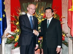 Herman Van Rompuy solennellement accueilli au Vietnam - ảnh 2