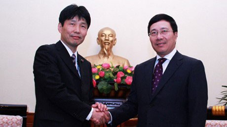Le vice-Premier Ministre Pham Binh Minh reçoit un ministre japonais - ảnh 1
