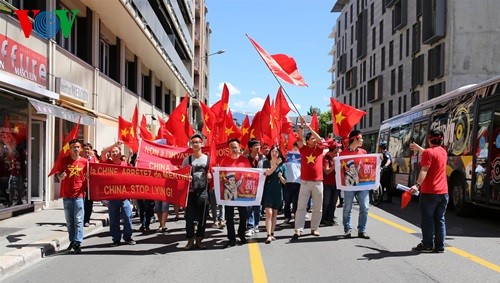 Défilé à Grenoble contre la violation chinoise en mer Orientale - ảnh 3