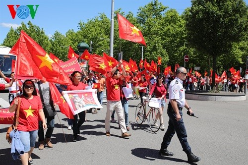 Défilé à Grenoble contre la violation chinoise en mer Orientale - ảnh 7