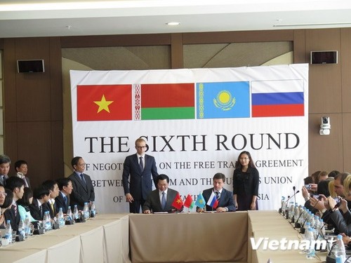 Clôture du 6è cycle de négociations Vietnam-Union douanière Russie-Biélorussie-Kazakhstan - ảnh 1