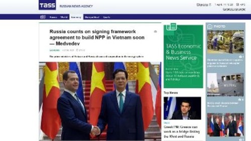 Le séjour au Vietnam de Medvedev couvert par la presse internationale - ảnh 1