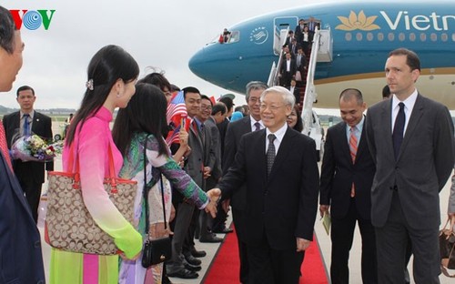 Nguyen Phu Trong entame sa visite aux Etats-Unis - ảnh 4