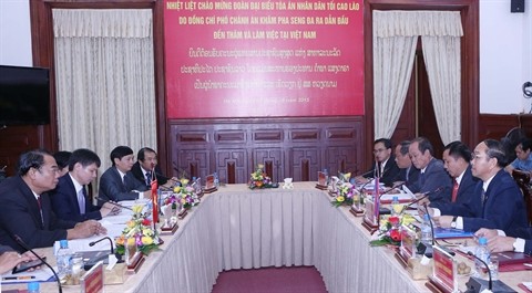 Vietnam-Laos: renforcer la coopération entre les tribunaux et les inspections - ảnh 1