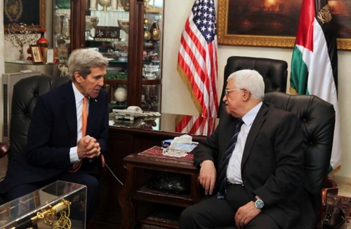 Rencontre à Amman entre John Kerry et le président palestinien Mahmoud Abbas  - ảnh 1