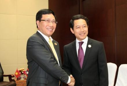 Rencontres entre Pham Binh Minh et les chefs de la diplomatie aséaniens - ảnh 1