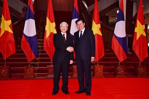 Nguyên Phu Trong rencontre des dirigeants laotiens - ảnh 1