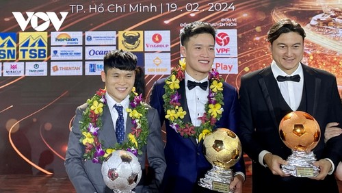 Hoang Duc and Kim Thanh win Vietnam Golden Ball 2023 - ảnh 1