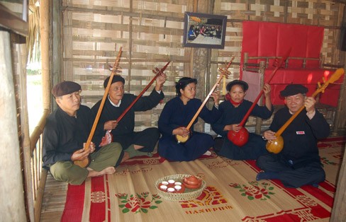 Festival ke-4 menyanyikan lagu Then dan memaikan instrumen musik Tinh- Satu miniatur tentang khazanah kebudayaan kahs. - ảnh 3