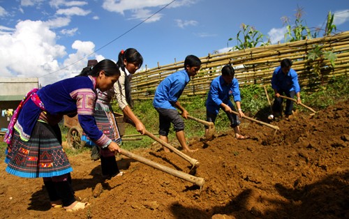 Kaum remaja provinsi Lai Chau bersatu padu membangun pedesaan baru - ảnh 2