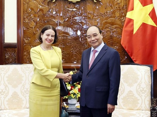 Presiden Nguyen Xuan Phuc Terima Duta Besar Australia yang Berpamitan Sehubungan Dengan Akhir Masa Baktinya di Viet Nam - ảnh 1